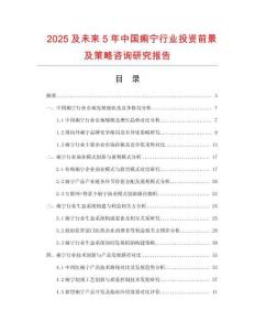 2025及未來5年中國痢寧行業投資前景及策略咨詢研究報告