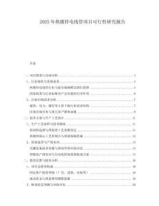 2025年熱鍍鋅電線管項(xiàng)目可行性研究報(bào)告