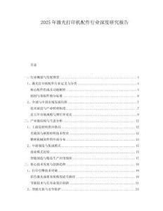 2025年激光打印機(jī)配件行業(yè)深度研究報(bào)告