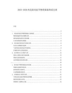 2025-2030西北防汛抗旱物資儲備體系完善