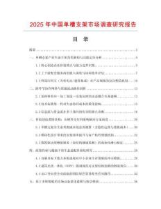 2025年中國單槽支架市場調查研究報告