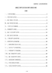 建設(shè)工程節(jié)點任務(wù)分配與落實方案