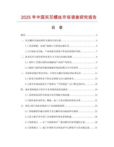 2025年中國實芯螺絲市場調查研究報告