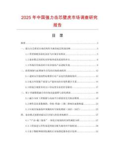 2025年中國強力擊芯壁虎市場調(diào)查研究報告