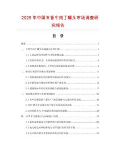 2025年中國五香牛肉丁罐頭市場調(diào)查研究報告