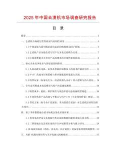 2025年中國去漬機市場調(diào)查研究報告
