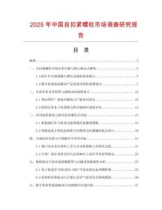 2025年中國自扣緊螺柱市場調查研究報告