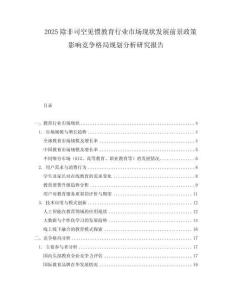 2025除非司空見慣教育行業市場現狀發展前景政策影響競爭格局規劃分析研究報告