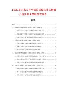 2025至未來5年中國合成膠皮市場數據分析及競爭策略研究報告