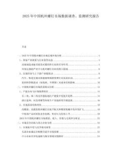 2025年中國機(jī)絲螺釘市場數(shù)據(jù)調(diào)查、監(jiān)測研究報(bào)告