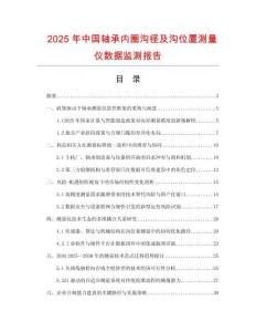 2025年中國軸承內(nèi)圈溝徑及溝位置測(cè)量儀數(shù)據(jù)監(jiān)測(cè)報(bào)告