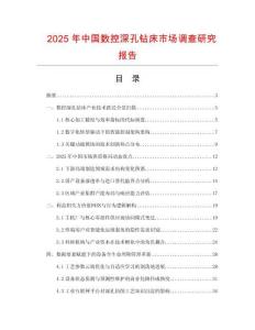 2025年中國數(shù)控深孔鉆床市場(chǎng)調(diào)查研究報(bào)告