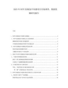 2025年HCPE防腐蝕中間漆項目市場調(diào)查、數(shù)據(jù)監(jiān)測研究報告