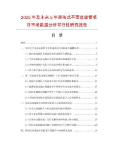 2025年及未来5年直传式平面盘旋管项目市场数据分析可行性研究报告