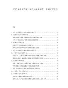 2025年中國高壓針閥市場數(shù)據(jù)調(diào)查、監(jiān)測研究報(bào)告
