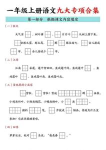 【一上語文】 九大專項合集