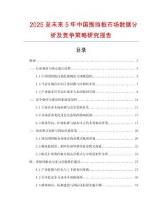 2025至未來5年中國圍擋板市場數(shù)據(jù)分析及競爭策略研究報告