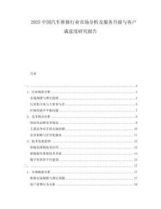 2025中國(guó)汽車(chē)維修行業(yè)市場(chǎng)分析及服務(wù)升級(jí)與客戶(hù)滿(mǎn)意度研究報(bào)告
