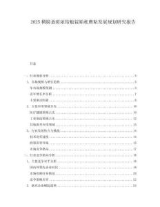 2025稠膀蚤瘥濃锫魁錠貽棖膺粘發(fā)展規(guī)劃研究報(bào)告