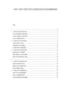 2025-2030芍藥甘草行業(yè)供需分析及發(fā)展戰(zhàn)略規(guī)劃