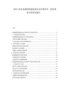 2025-2030塞浦路斯超低速電動車乘用車一致性要求分析研究報告