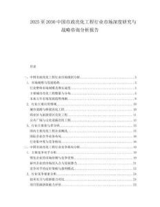 2025至2030中國市政亮化工程行業市場深度研究與戰略咨詢分析報告