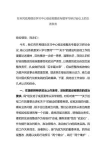 在市民政局理論學習中心組巡視整改專題學習研討會議上的交流發言