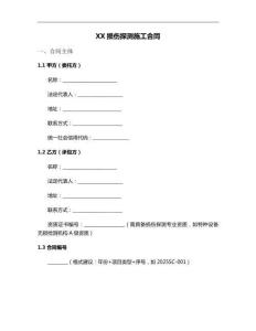 XX損傷探測施工合同