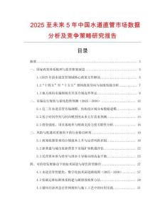2025至未來(lái)5年中國(guó)水道直管市場(chǎng)數(shù)據(jù)分析及競(jìng)爭(zhēng)策略研究報(bào)告