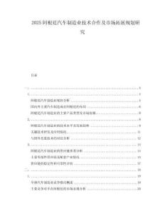 2025阿根廷汽車制造業技術合作及市場拓展規劃研究