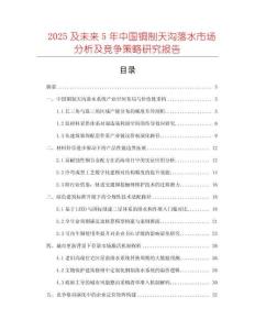 2025及未來(lái)5年中國(guó)銅制天溝落水市場(chǎng)分析及競(jìng)爭(zhēng)策略研究報(bào)告