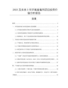 2025及未來5年環氧接著劑項目投資價值分析報告