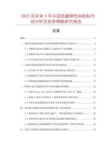 2025及未來5年中國熱塑彈性體粒料市場(chǎng)分析及競爭策略研究報(bào)告