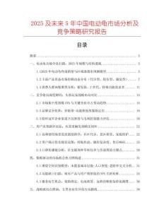 2025及未來5年中國電動龜市場分析及競爭策略研究報告