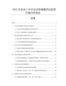 2025及未來5年手動(dòng)式伸縮器項(xiàng)目投資價(jià)值分析報(bào)告