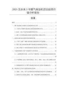 2025及未来5年燃气柴油机项目投资价值分析报告