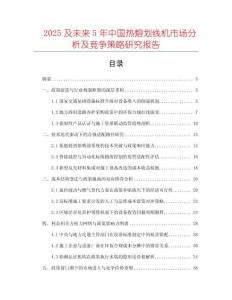 2025及未來5年中國熱熔劃線機市場分析及競爭策略研究報告