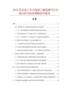 2025及未来5年中国技工蜡型煤气灯市场分析及竞争策略研究报告