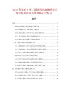 2025及未來5年中國掛網(wǎng)式玻璃棉夾芯板市場分析及競爭策略研究報告