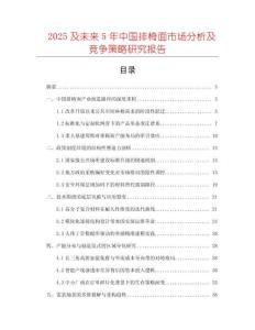2025及未來5年中國排椅面市場分析及競爭策略研究報告