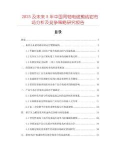 2025及未來(lái)5年中國(guó)同軸電纜剪線(xiàn)鉗市場(chǎng)分析及競(jìng)爭(zhēng)策略研究報(bào)告