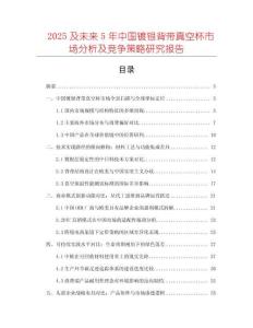2025及未來5年中國鍍銀背帶真空杯市場分析及競爭策略研究報告