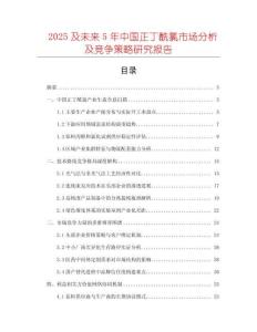 2025及未来5年中国正丁酰氯市场分析及竞争策略研究报告