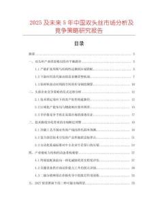 2025及未來5年中國雙頭絲市場分析及競爭策略研究報告
