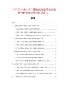 2025及未來5年中國合成纖維吊裝帶市場分析及競爭策略研究報告