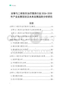 古箏與二胡音樂(lè)治療服務(wù)行業(yè)2026-2030年產(chǎn)業(yè)發(fā)展現(xiàn)狀及未來(lái)發(fā)展趨勢(shì)分析研究