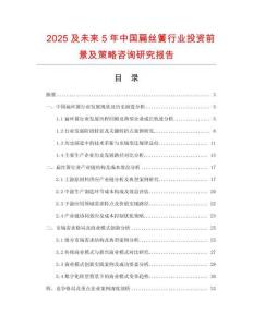 2025及未來5年中國扁絲簧行業投資前景及策略咨詢研究報告