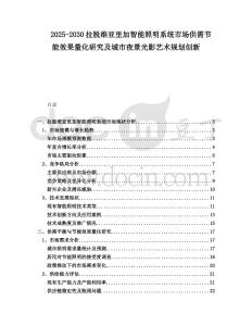 2025-2030拉脫維亞里加智能照明系統(tǒng)市場供需節(jié)能效果量化研究及城市夜景光影藝術(shù)規(guī)劃創(chuàng)新