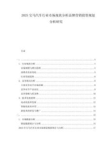 2025寶馬汽車(chē)行業(yè)市場(chǎng)現(xiàn)狀分析品牌營(yíng)銷(xiāo)投資規(guī)劃分析研究