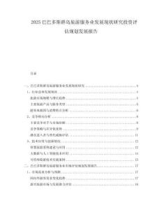 2025巴巴多斯群島旅游服務(wù)業(yè)發(fā)展現(xiàn)狀研究投資評估規(guī)劃發(fā)展報告